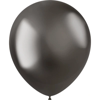 Afbeelding van Folat ballonnen Intense Chrome Grey 33 cm 50 stuks