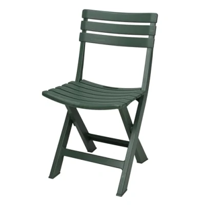 Afbeelding van Spetebo Kunststof klapstoel, 80 x 45 cm, bosgroen, tuin en balkon, bistrostoel, inklapbaar, tuinstoel, campingstoel, outdoor, klapstoel voor tuin, terras