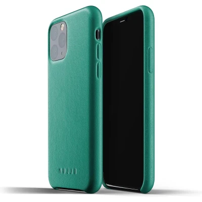 Afbeelding van MUJJO Leather Case iPhone 11 Pro groen CL 001 AG