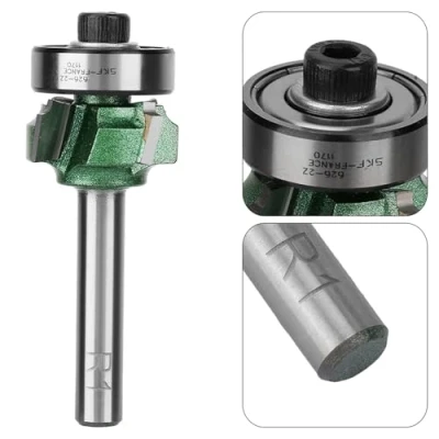 Afbeelding van FTVOGUE Edge Trimmer Router Bit R1 / R2 R3 houtbewerking freesmachine 4 tanden trimsnijder voor graveermachine (1/4 x R1)
