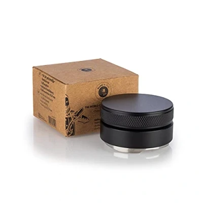 Afbeelding van Buddy&#039;s Bar barista Edition, koffieverdeler / niveau, Ø 58 mm basis, H: 3,5 cm, nivelleringsgereedschap voor espresso koffieset van roestvrij staal, accessoires zeefhouder, zwart