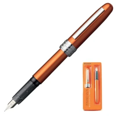 Afbeelding van PLATINUM Plaisir PGB 1000#25 Vulpen/Veerdiktes: F fijn/Kleur: Nova Oranje/Handgemaakt/Plastic Verpakking/Vulpen