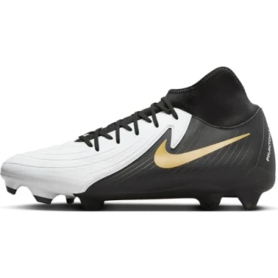 Afbeelding van Nike Performance Phantom LUNA II Academy FG/MG Voetbalschoenen met kunststof noppen, Heren, Maat: 40.5, White/black/metallic gold coin