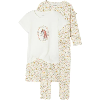 Afbeelding van Vertbaudet Lot pyjama + pyjashort flower power BASICS