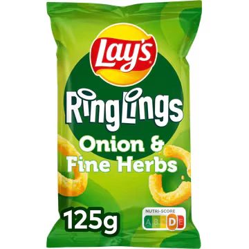 Afbeelding van Lay’s Ringlings Onion &amp; Fine Herbs 125 gram