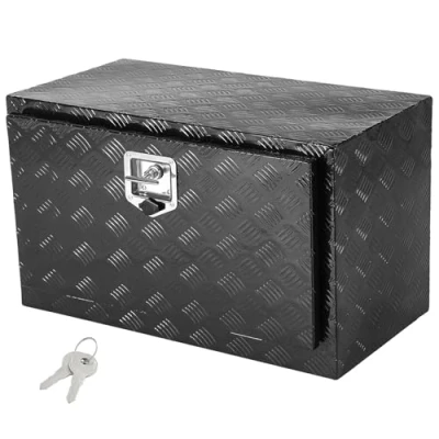 Afbeelding van VEVOR Vrachtwagengereedschapskoffer, 760 x 432 457 mm, opbergdoos voor pick ups, aluminiumlegering, max. belasting 30 kg, vrachtwagen