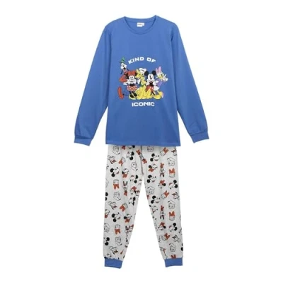 Afbeelding van Pyjama Mickey Mouse Blauw (Volwassenen) Maat L