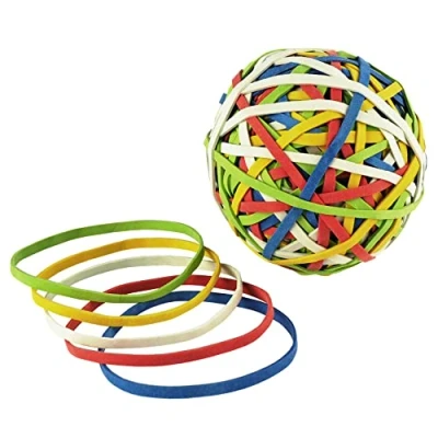 Afbeelding van Läufer 59106 Rondella Rubberball, ca. 200 elastieken, diameter 60 mm, kleurrijk gesorteerde rubberen ringen van uitstekende kwaliteit