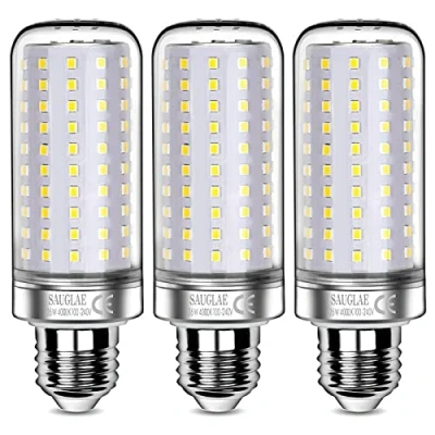 Afbeelding van SAUGLAE 26 W ledlampen, 200 gloeilampen, equivalent, 4000 K neutraal wit, 3000 lumen, E27 Edison schroef, 3 stuks