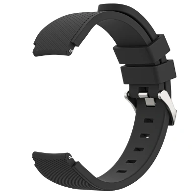 Afbeelding van Flexibel Siliconen bandje Universeel 22 mm aansluiting Zwart imoshion En TPU (zacht)