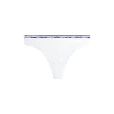 Afbeelding van Calvin Klein Underwear HIGH LEG Thong ICON LACE String, Dames, Maat: Small, White