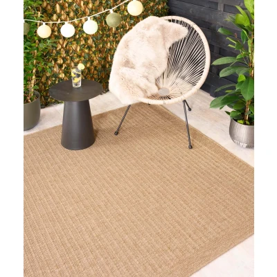 Afbeelding van Jute Buitenkleed Boho Stripe Beige 240x340 Cm