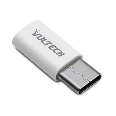 Afbeelding van VulTech ADP 01P Micro USB naar Type C Adapter voor gegevensoverdracht MacBook Pro, Samsung en Huawei, Wit