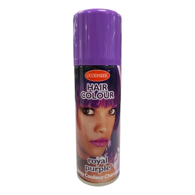 Afbeelding van Carnaval verkleed haar verf/spray paars 125 ml Verkleedhaarkleuring