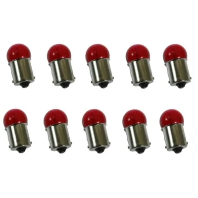 Afbeelding van Gloeilamp, BA15S, 12 V, 5 W, rood, 10 stuks