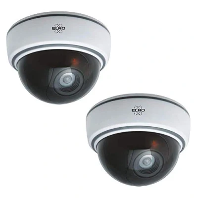 Afbeelding van ELRO CDD15F Indoor Dummy Dome Camera met Flash Light 2 Pack