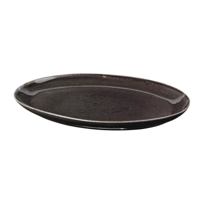 Afbeelding van Broste Copenhagen Nordic Coal ovale schotel 26,5x36,5 cm Charcoal