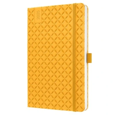 Afbeelding van 2x Weekagenda Flair A5 2025 (NL/FR/EN/DU) Mango Yellow Hardcover