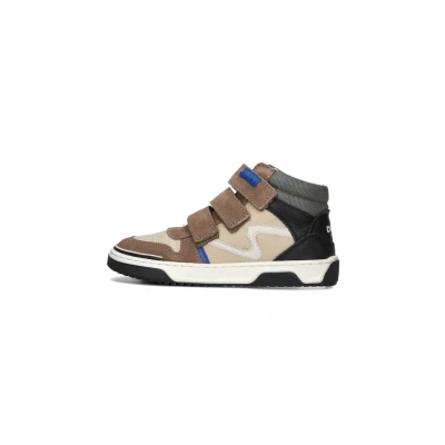 Afbeelding van Develab Sneakers hoog voor kinderen, Maat: 33, Taupe Leer