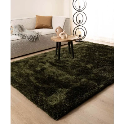 Afbeelding van Shaggy Vloerkleed Meadow Olijfgroen 80x150 Cm