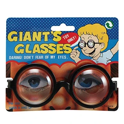 Afbeelding van Bristol Novelty GJ231 Riese Bril Accessoire, Zwart/Transparant, One Size