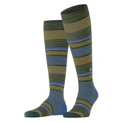 Afbeelding van Burlington Stripe Kniekousen, Heren, Maat: 40 46, Cactus