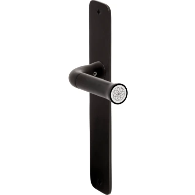 Afbeelding van Formani Deurkruk Edward van Vliet NOUR EV101P211SFC op schild blind mat zwart