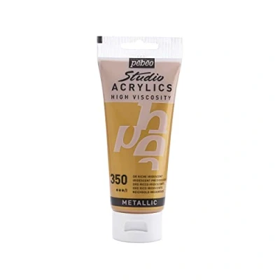 Afbeelding van Pebeo 832 350 100 ml Studio acrylverf, iriserend rijk goud