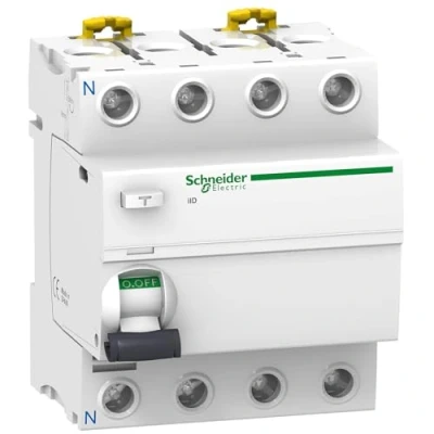 Afbeelding van Schneider electric aardlekschakelaar 4 polig 400v 63a 300ma as a9r35463