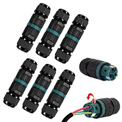 Afbeelding van kabelverbinder, waterdicht IP68, waterdicht, 3 polige aardkabel, verbindingsmof voor een kabeldiameter van 5 12 mm, 2 weg waterdichte aansluitdoos IP68 tuin, outdoor, vloer