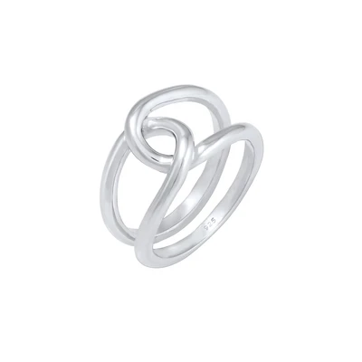 Afbeelding van Elli KNOT Trend Ring silvercoloured, Dames, Maat: 54, Silver coloured