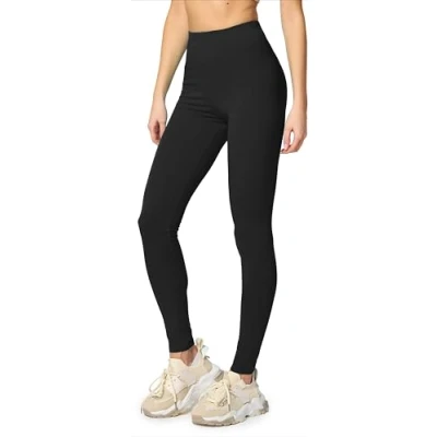 Afbeelding van Merry Style MS MS10 198 LE Dames Leggings Sport Vrijetijdsbroek Lang Katoen Sporbroek Yogabroek Zwart M