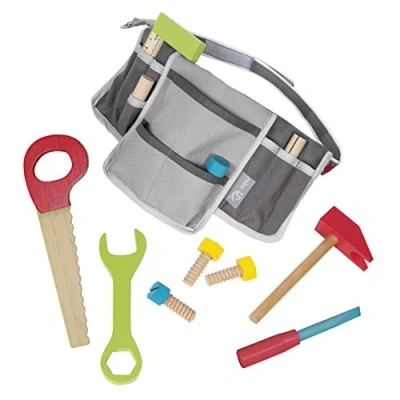 Afbeelding van Roba 97209 Gereedschapsriem, met veel zakken en 11 delige accessoires, schroeven, spijkers, hamer zaag, meerkleurig