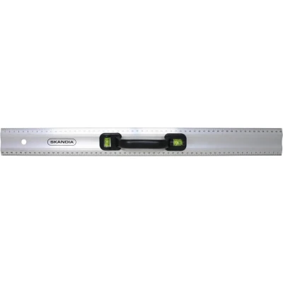 Afbeelding van Skandia lineaal met handvat + waterpaslibellen 600 mm