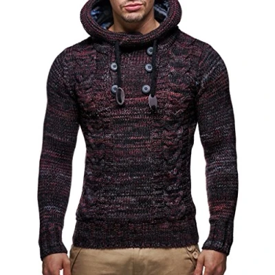 Afbeelding van Leif Nelson MIT Kapuze Hoodie, Heren, Maat: Small, Rot