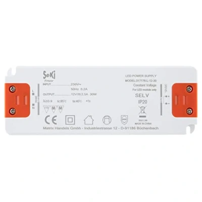 Afbeelding van SeKi LED Voeding L 30 12 12V 2,5A 30W; Driver Transformer Trafo, wit, Watt (2,5 A)