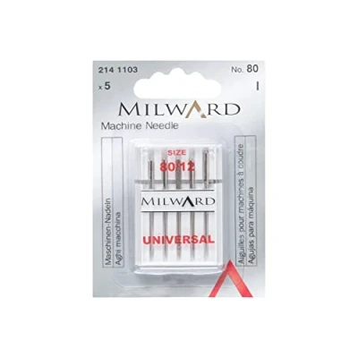 Afbeelding van Milward Universele Naaimachine Naalden, Zilver, 80/12