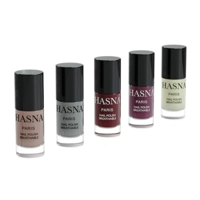 Afbeelding van HASNA PARIS Halal Nagellak Eco Responsible Glans en lang houdbaar Gemakkelijk aan te brengen 5x 6ml (WINTER)
