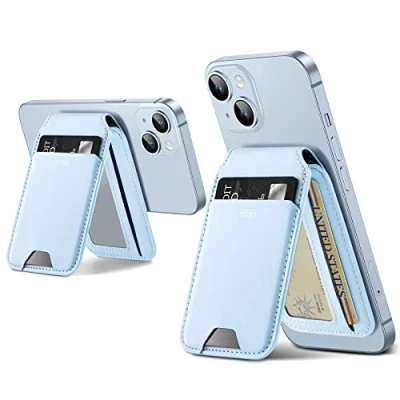 Afbeelding van ESR Halolock vegan lederen portemonneehoesje met standaard. Magsafe portemonnee en verstelbare standaard, compatibel de iPhone 15/14/13/12 serie, niet 13/12 mini, 3 kaarthouders