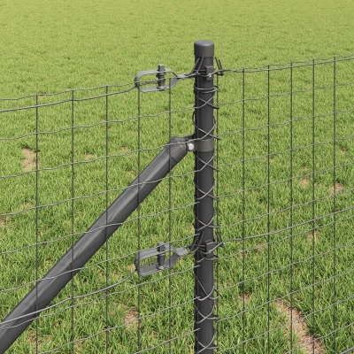 Afbeelding van vidaXL Douglaspalen met Spikes 26 stuks Ø32 mm 60 cm Gegalvaniseerd Staal