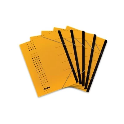 Afbeelding van ELBA 400002022 Sorteermap chic 5 pack A4 7 vakken met blanco karton in geel