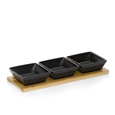 Afbeelding van Schaal Kela Philipa Zwart (Set van 3)
