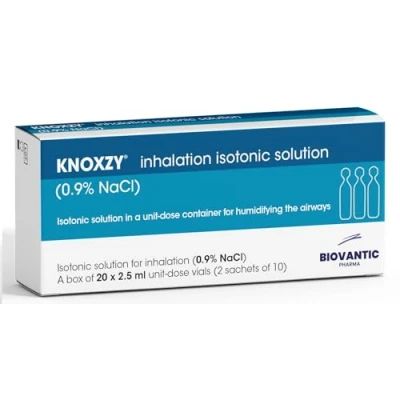Afbeelding van KNOXZY steriele isotone zoutoplossing 0,9% inhalatiezoutoplossing 20 x 2,5 ml doseerflessen