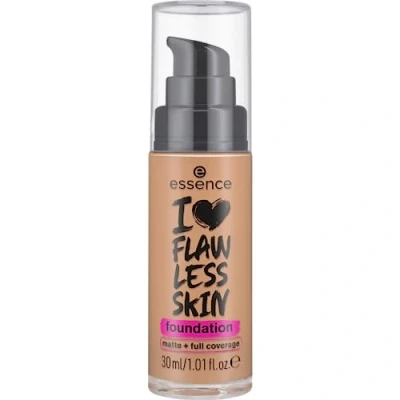 Afbeelding van Essence I LOVE FLAWLESS Skin Foundation, nr. 70, langdurig, matterend, direct resultaat, mat, veganistisch, olievrij, UVA en UVB filter + SPF 20, zonder parfum, per stuk verpakt (30 ml)