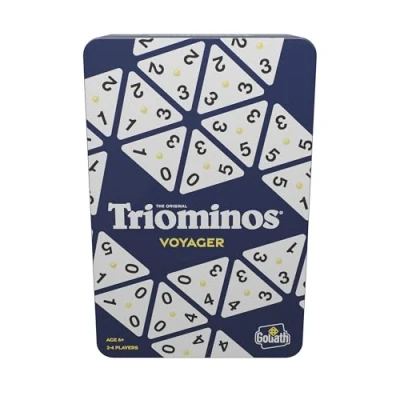 Afbeelding van Triominos The Original Travel Tour Edition (Blik), Reisspel voor Kinderen vanaf 6 Jaar, Strategisch Gezelschapsspel 2 tot 4 Spelers
