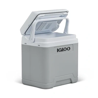Afbeelding van IGLOO Elektrische koelbox IE27 AC/DC voor auto en stopcontact, mini koelkast 27 liter, grijs, 12 V 230