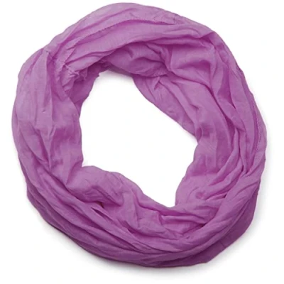 Afbeelding van styleBREAKER lichte unikleurige lussen sjaal, zijdezacht, uniseks 01016076, Kleur:Purper