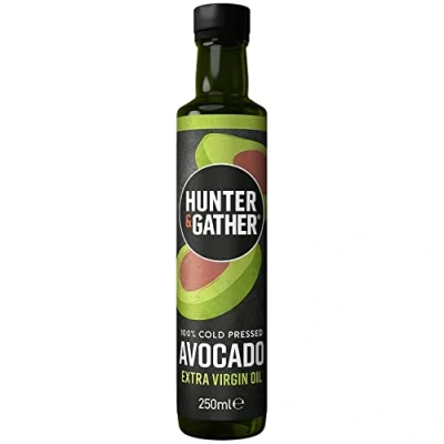 Afbeelding van Hunter &amp; Gather Extra Virgin avocado olie 250ml Koudgeperst, ongeraffineerd en gebotteld in het VK 100% natuurlijke Veelzijdig voor motregen, zinder onderdompeling Zonder suiker, gluten zuivel