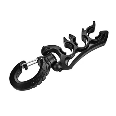 Afbeelding van Duiken Regulator Slang, 3 Kleuren Onderwater Plastic Dubbele BCD Slang Houder Met Clip Haak (zwart)