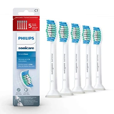Afbeelding van Philips Sonicare SimplyClean HX6015 Tandenborstelkoppen (Blauw, Groen, Wit)